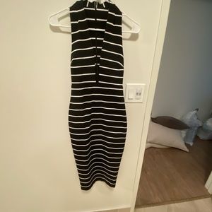 Bec & Bridge Black & White Stripped Dress